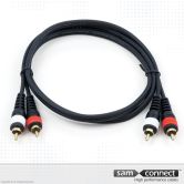 2x RCA zu 2x RCA Pro Serie Kabel, 1m, m/m