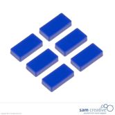 Whiteboard Magnete Rechteck 12x24 mm blau