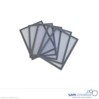 Whiteboard Magnettasche A5 grau, Set 5 Stück