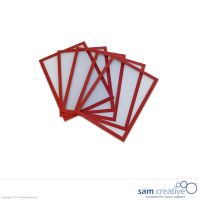Whiteboard Magnettasche A5 rot, Set 5 Stück