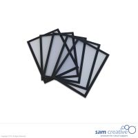 Whiteboard Magnettasche A5 schwarz, Set 5 Stück