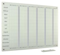 Whiteboard Glas Jahresplaner Mo-Sa 90x120 cm