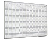 Whiteboard Jahresplaner Einstellbar 120x240 cm