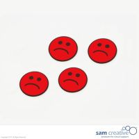 Whiteboard Magnetsymbole Smiley :-( 30mm rot