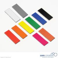 Whiteboard Magnetsymbole Rechteck 1x4 cm rot