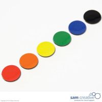 Whiteboard Magnetsymbole Kreis 3 cm gemischt