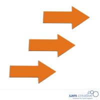 Whiteboard Magnetsymbole Pfeil 6x10 cm orange