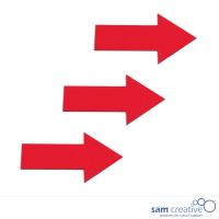 Whiteboard Magnetsymbole Pfeil 6x10 cm rot
