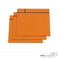 Magnetische Whiteboard Notizkarten 10x10 cm orange