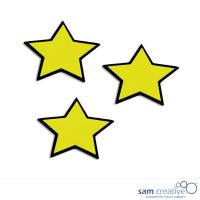 Whiteboard Magnetsymbole Stern 4x4 cm gelb