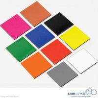 Whiteboard Magnetsymbole Viereck 3x3 cm grau