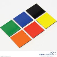 Whiteboard Magnetsymbole Viereck 3x3 cm gemischt