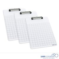 Klemmbrett Whiteboard A4 Kariert (set 3 stuck)