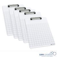 Klemmbrett Whiteboard A4 Kariert (set 5 stuck)