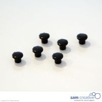 Whiteboard Magnete Rund 10mm schwarz 6st.