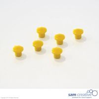Whiteboard Magnete Rund 10mm gelb 6st.