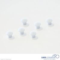 Whiteboard Magnete Rund 10mm weiß 6st.