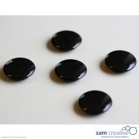 Whiteboard Magnete Rund 30mm schwarz 5st.