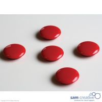 Whiteboard Magnete Rund 30mm rot 5st.