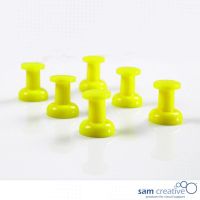 Whiteboard Magnete Jumbo Haftpins gelb 6st.