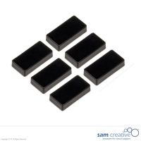 Whiteboard Magnete Rechteck 12x24 mm schwarz
