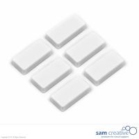 Whiteboard Magnete Rechteck 12x24 mm weiß