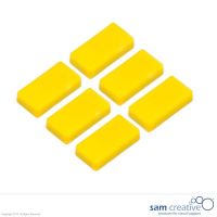 Whiteboard Magnete Rechteck 12x24 mm gelb
