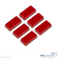 Whiteboard Magnete Rechteck 12x24 mm rot