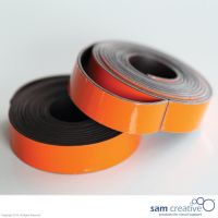 Whiteboard Magnetband 10mm Orange, 2x 100cm