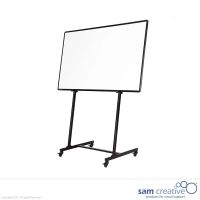Mobiler Whiteboard-Ständer Schwarz Mittelgroß